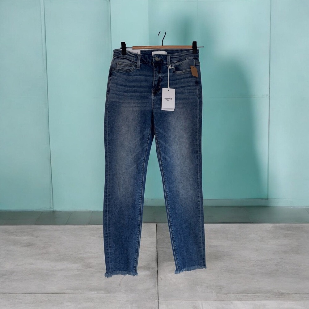 NWT Trending Vervet Blue Premium Edition LA Haylie High Rise Skinny Jean Sz 28